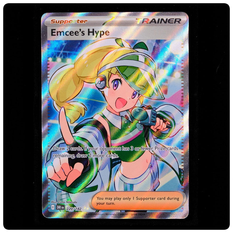Emcee's Hype 220/182 - Destined Rivals Pokemon Holo - Cona Nitanda - NM