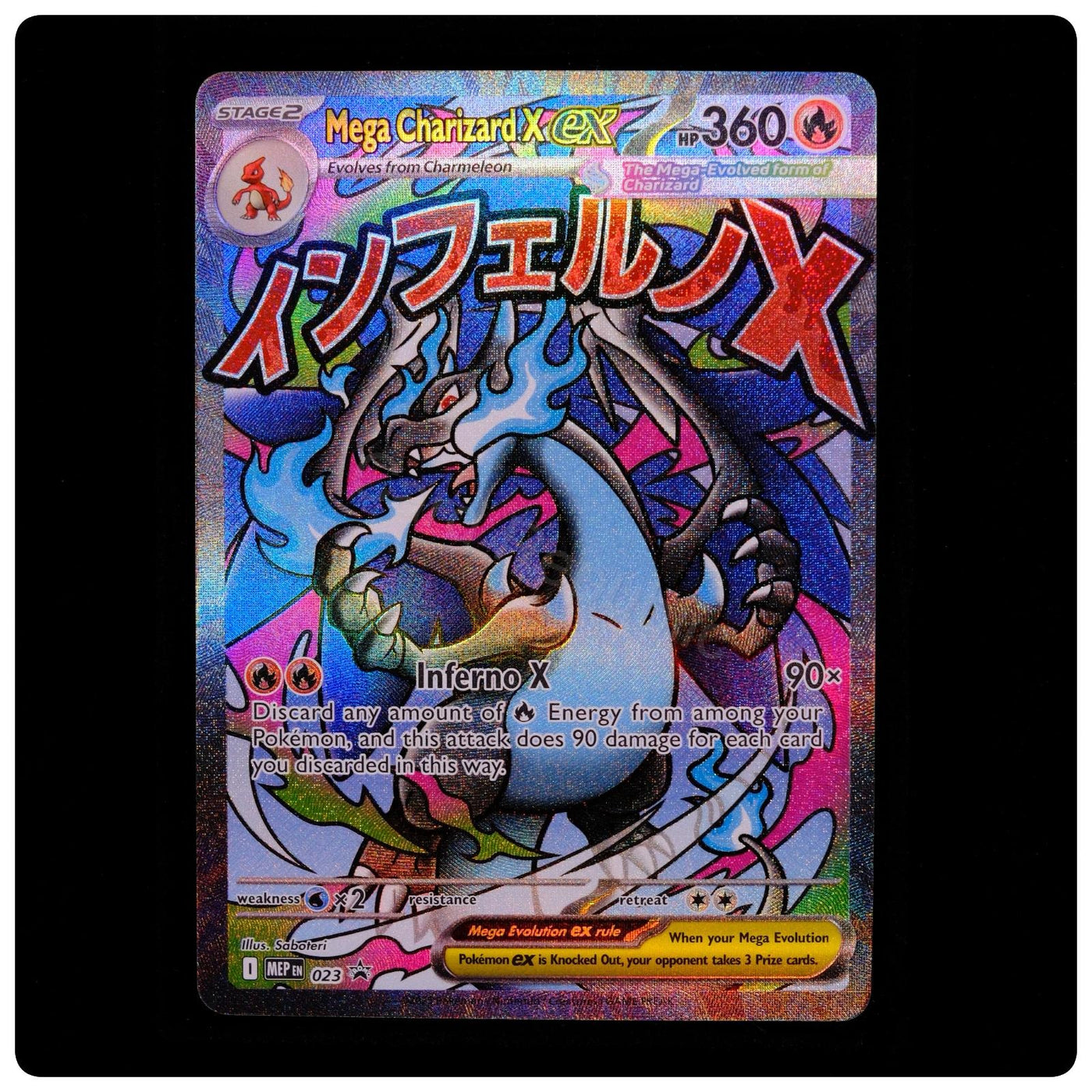 Mega Charizard X ex 023 Holo - ME: Mega Evolution Promo Pokemon - NM/M