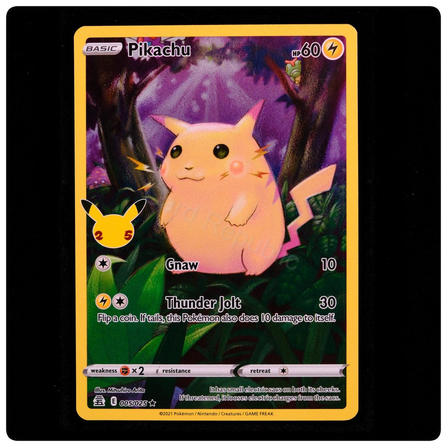 Pikachu 005/025 Holo Rare - Celebrations 2021 Pokemon - Mitsuhiro Arita - NM/M