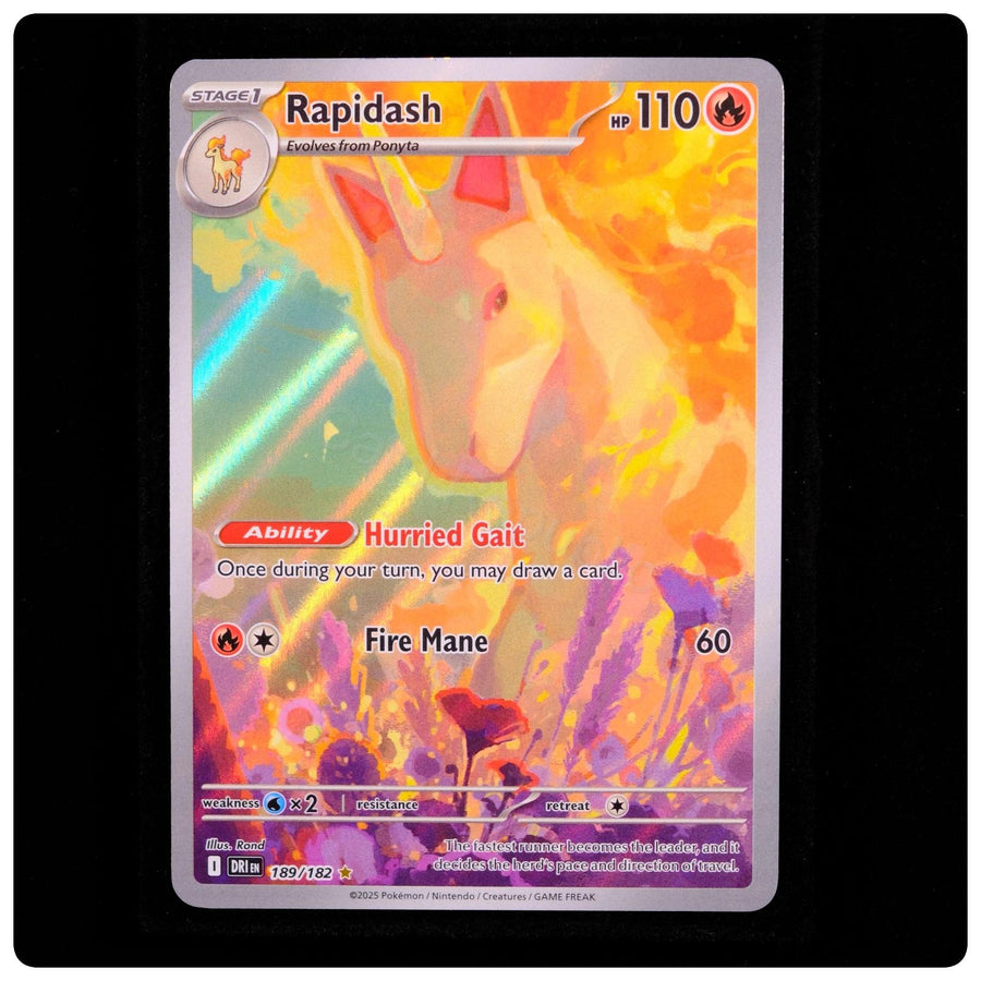 Rapidash 189/182 Illustration Rare - Destined Rivals Pokemon Holo - Rond - NM/M