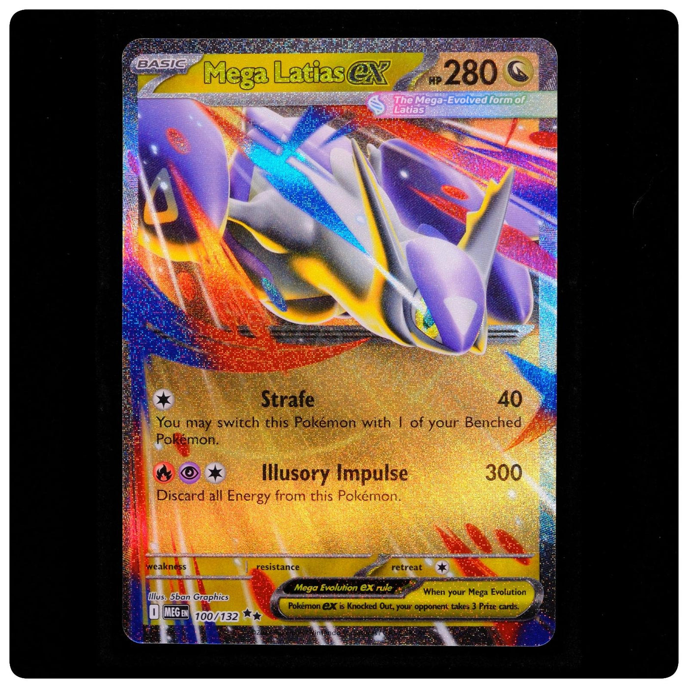 Mega Latias ex 100/132 - Mega Evolution Pokemon Holo - 5ban Graphics - NM/M