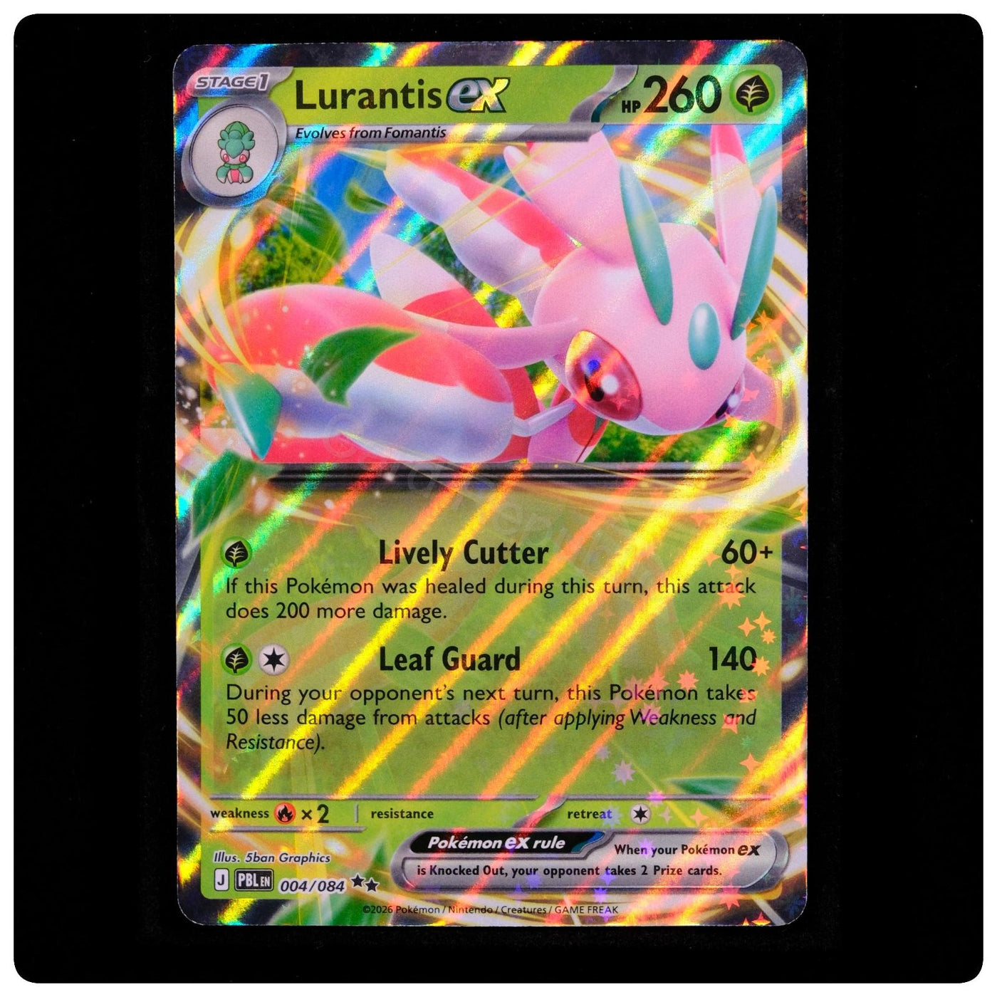 Lurantis ex 004/084 - Pitch Black Pokemon Holo - 5ban Graphics - NM