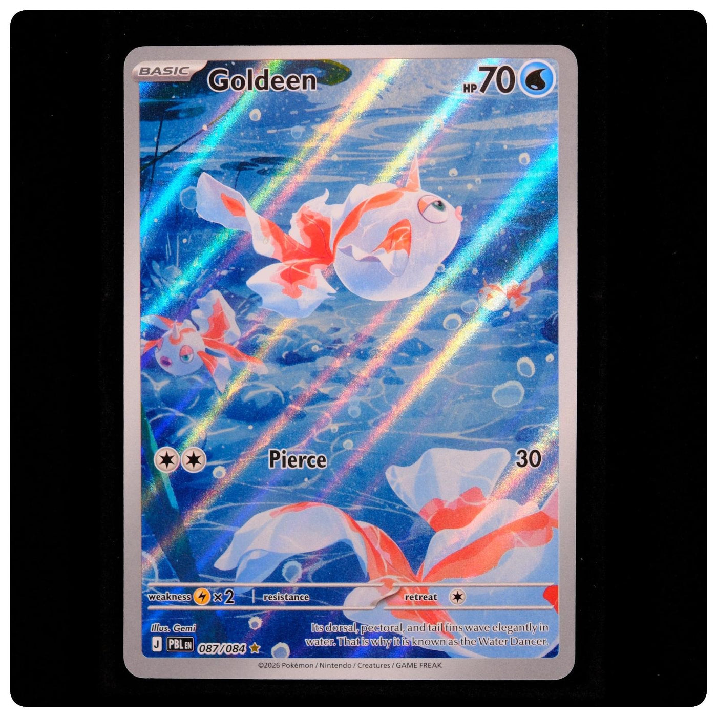 Goldeen 087/084 Illustration Rare - Pitch Black 2026 Pokemon Holo - Gemi - NM