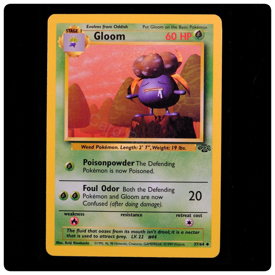 Gloom 37/64 Uncommon - Jungle 1999 Pokemon Unlimited - Keiji Kinebuchi - LP