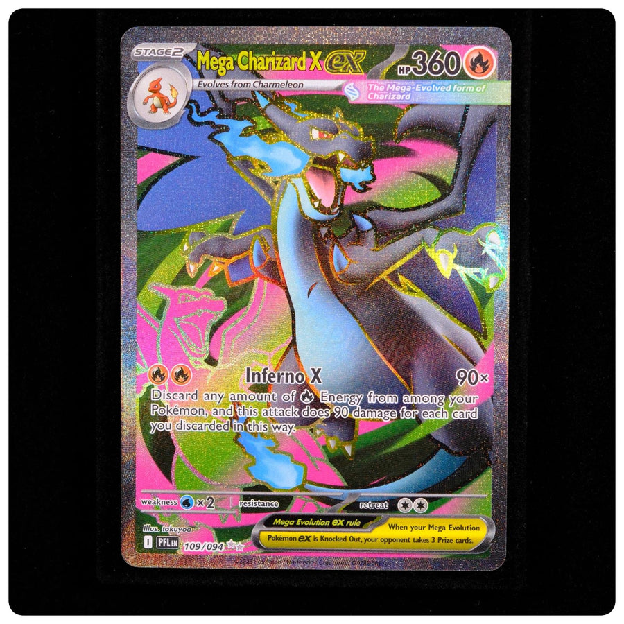 Mega Charizard X ex 109/094 - Phantasmal Flames Pokemon Holo - takuyoa - NM/M