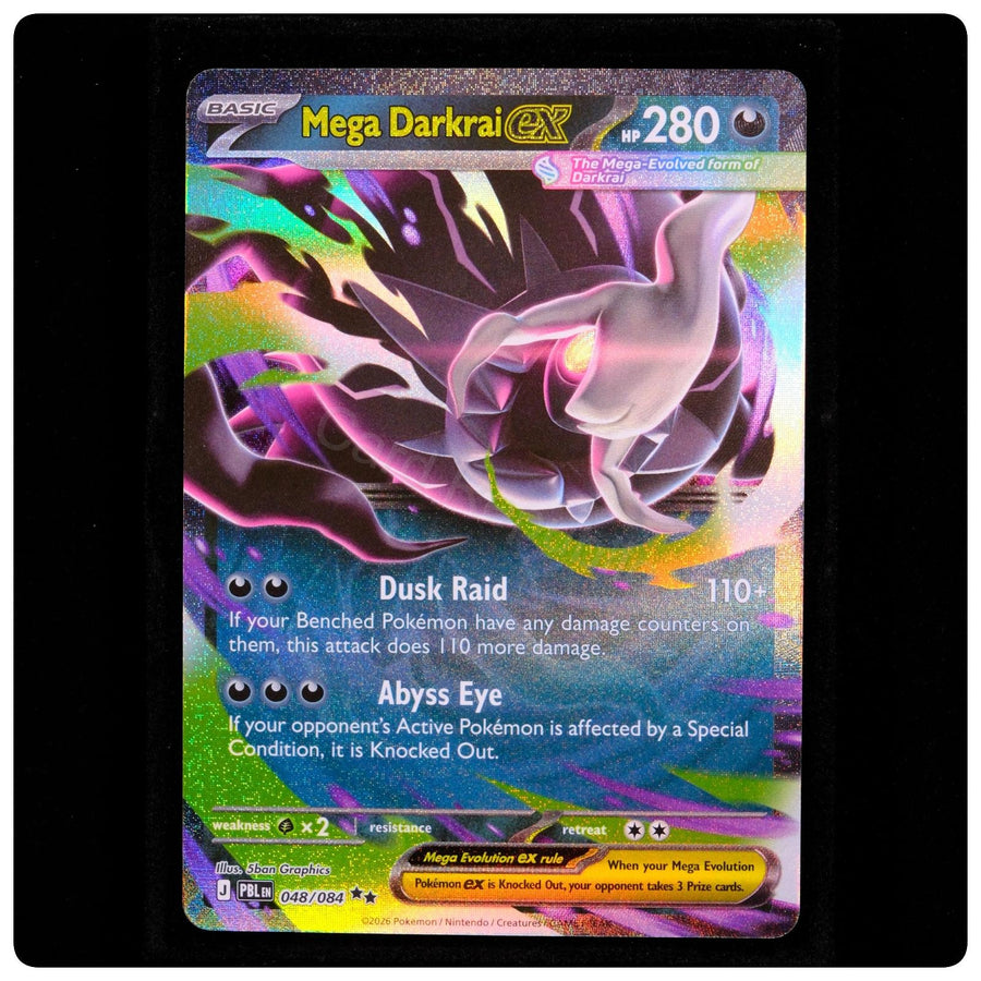 Mega Darkrai ex 048/084 - Pitch Black Pokemon Holo - 5ban Graphics - NM