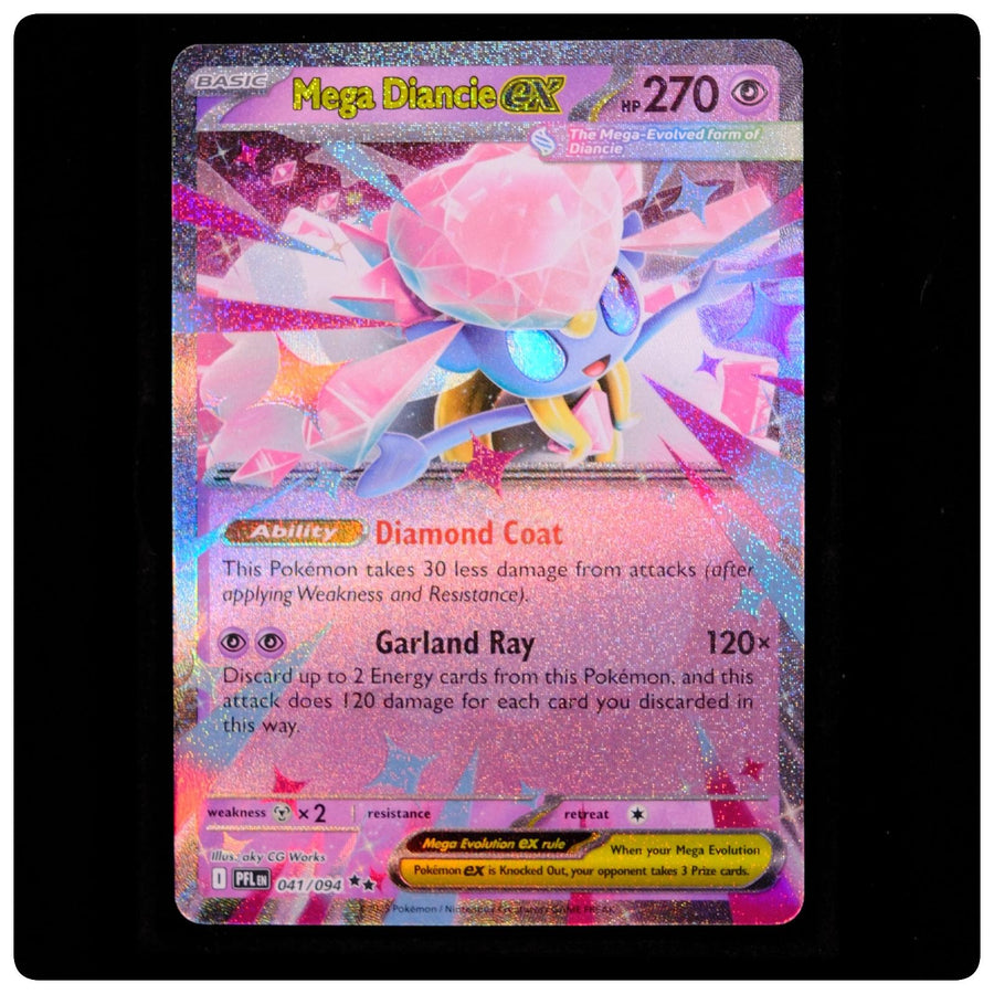 Mega Diancie ex 041/094 - Phantasmal Flames Pokemon Holo - aky CG Works - NM