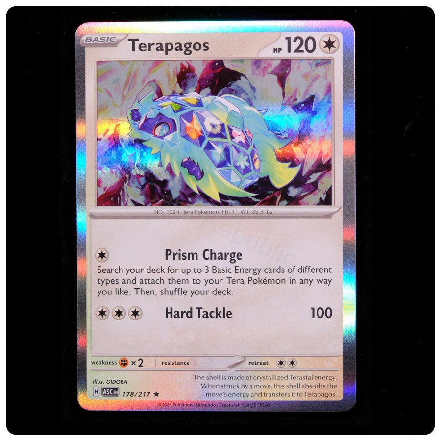 Terapagos 178/217 Rare - Ascended Heroes 2026 Pokemon Holo - Near Mint