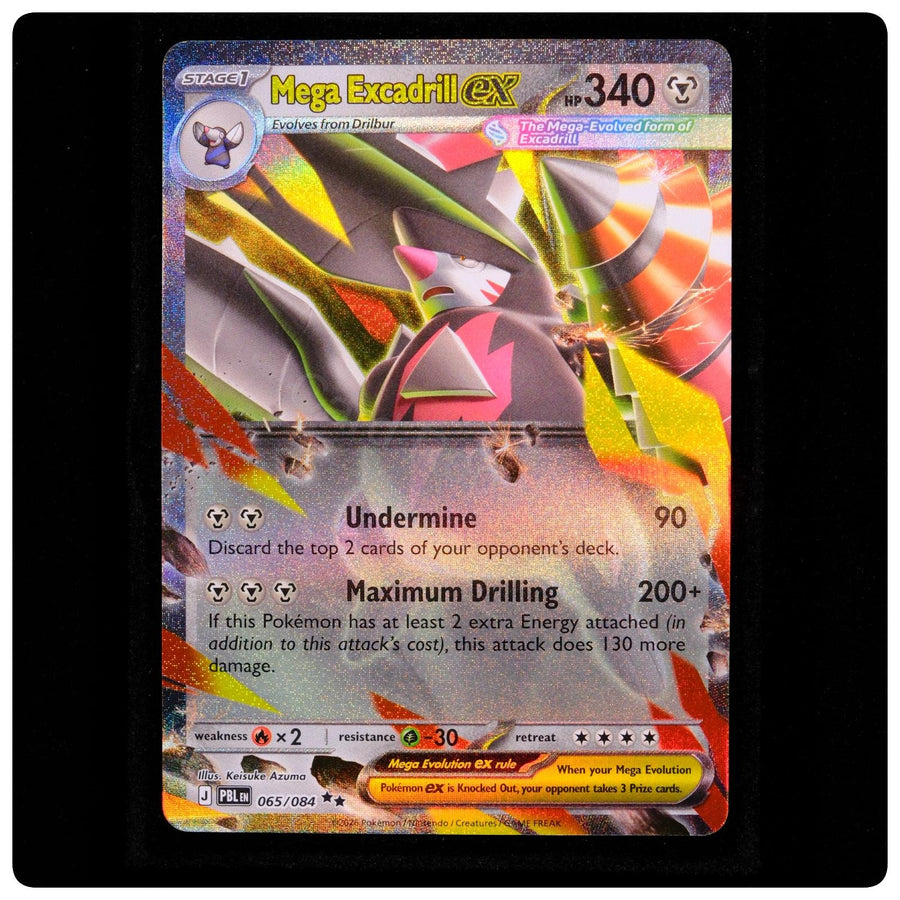 Mega Excadrill ex 065/084 - Pitch Black Pokemon Holo - Keisuke Azuma - NM