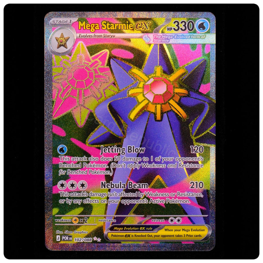 Mega Starmie ex 102/088 - Perfect Order Pokemon Holo - 5ban Graphics - NM/M