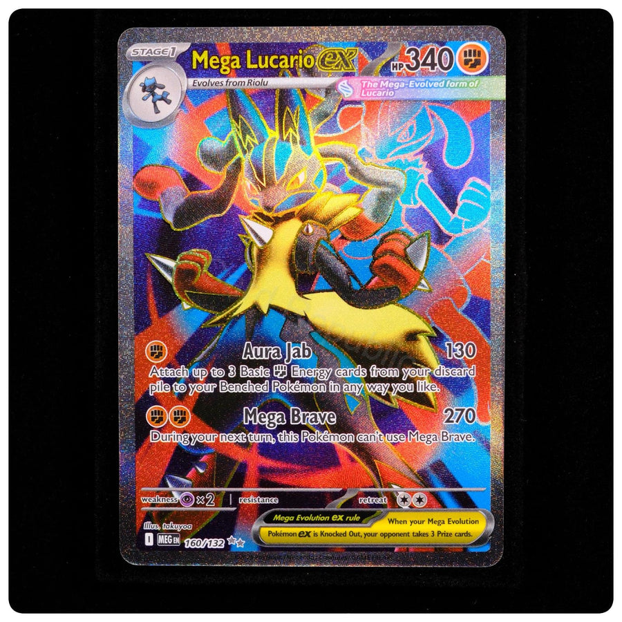 Mega Lucario ex 160/132 - Mega Evolution Pokemon Holo - takuyoa - NM/M