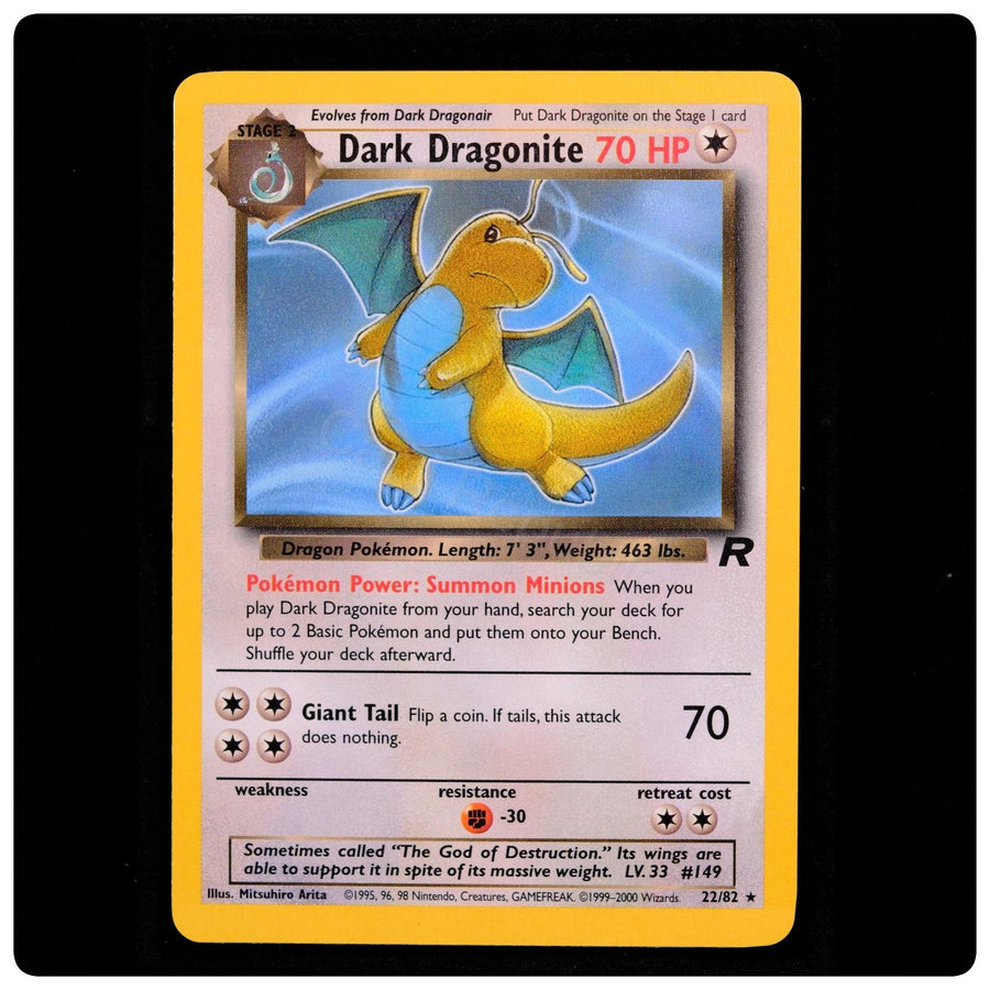 Dark Dragonite 22/82 - Team Rocket Pokemon Unlimited - Mitsuhiro Arita - NM/M