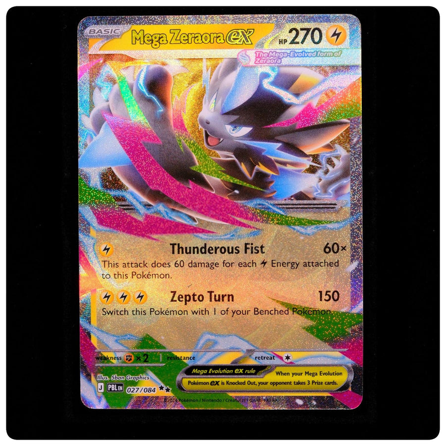 Mega Zeraora ex 027/084 - Pitch Black Pokemon Holo - 5ban Graphics - NM